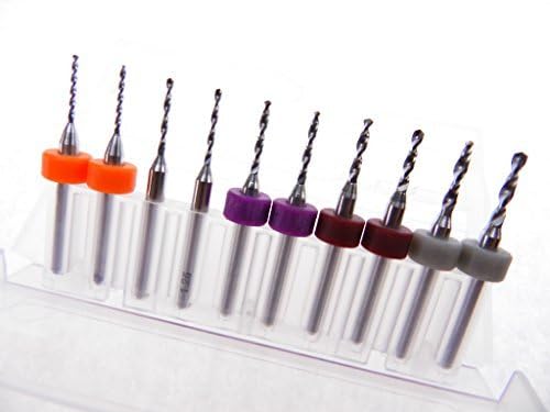10 Pcs Tungsten Micro Drill Bits 1.0mm to 2.0mm Japanese made for CNC PCB Dremel Installation, Toy Making, Model Cars Trucks Planes Boats, Arts & Crafts, Woodworking more... by 3rd Venue