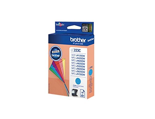 Original Brother LC-223C Tinte (cyan, ca. 550 Seiten, Inhalt 5,90 ml) für DCP J 4120; MFC-J 4420, 4425, 4620, 4625, 5320, 5620, 5625, 5720