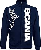 0 Generico Jackie Scania Vabis Truck TIR lkv Holland Style Sweat Jacket 4 Farben alle Größen(XL, königsblau)
