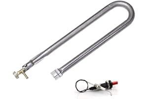 ANGELO PEGORARO Bruciatore a Gas cm 48 a U ricambio universale per barbecue pietra ollare pietra lavica piastra ghisa (BRUCIATORE GAS GPL)