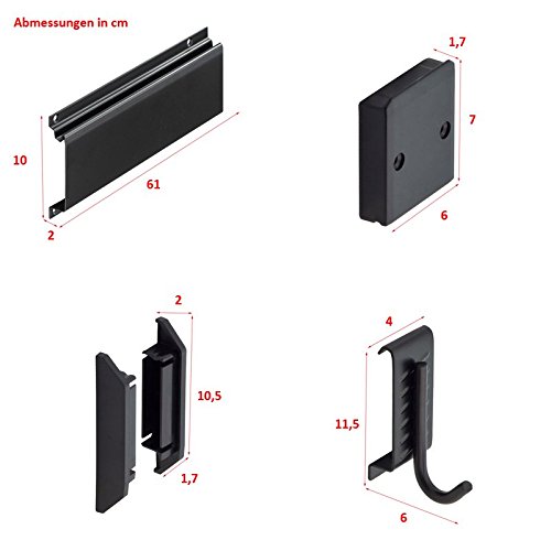 9-tlg. Premium Gerätehalter Set Gartengerätehalter Hakenset aus Stahl - 3