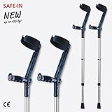 Rebotec Safe In Crutches (Pair), Colour: Black
