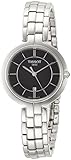 Tissot Damen-Armbanduhr Analog Quarz One Size, schwarz, Silber