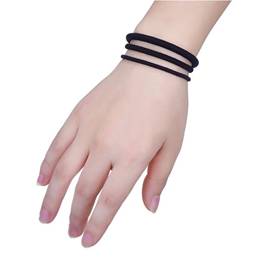 eBoot Zopfband Haargummis, 60 Stück, Sortiert 3 Größen , Schwarz - 7