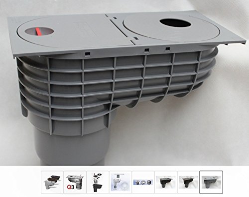 Capricorn - Bajante para agua de lluvia (Q3), color gris