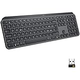 Logitech MX Keys Tastiera Wireless Illuminata, Bluetooth, Digitazione tattile, Tasti ‎Retroilluminati, USB-C, PC/Mac…