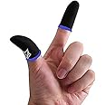 LIMESHOT BGMI Anti-Slip Thumb Sleeve, Increase Your Gaming Score Slip-Proof Sweat-Proof Professional Touch Screen Thumbs Finger Sleeve for Pubg Mobile Phone Game Gaming Gloves Multi Colour (2 Pair)