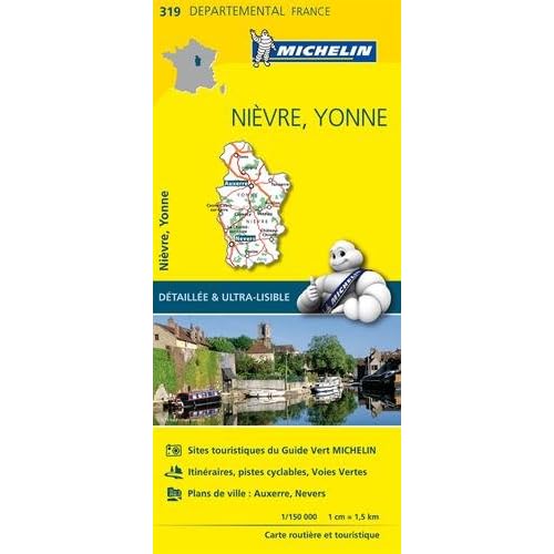 Carte Nièvre, Yonne Michelin Carte Nièvre, Yonne Michelin