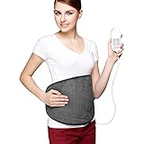 iGuerburn Waist Belt Electric Heating Pad - 100W - Grey-Machine Washable, Relieve Muscle Spasms, Nerve Chronic Pain, Muscle Tension - 3 Temperatures