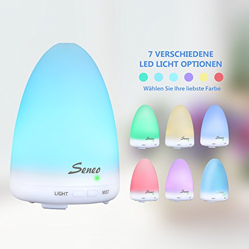 Seneo 100ml Luftbefeuchter, Aroma Diffusor mit 7 Farben LED Lichter - 4