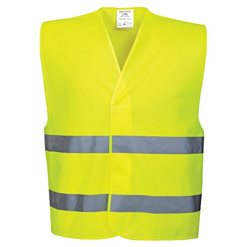 Portwest Unisex Hi-Vis Safety Weste mit 2 Bändern