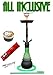 Produktbild Amy 4-Stars Shisha 620: Top-ausgestattete Designer-Wasserpfeife, Geschenk-Set mit 44-Ring-Kohle & Shiazo, Farbe:Grün RS Schwarz