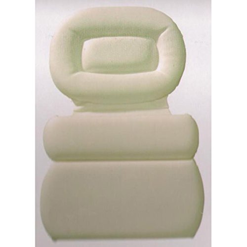 Soft Luxurious Foam Padded Large White Spa Bath Pillow / Hot Tub Head & Back Cushion by MyGift