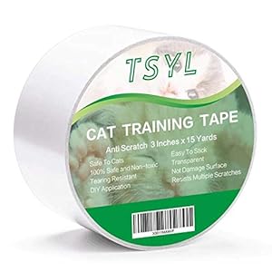Cinta adhesiva antiarañazos para gatos para muebles protectores Stop Cats Scratching Sticky Deterctive Protectores contra rasguños para alfombras Sofá Puerta y sofá transparente 3Inches x 15 Yards