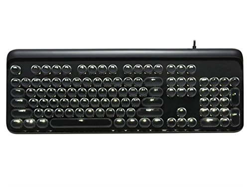 Preisvergleich Produktbild FERFERFERWON Haushaltstastatur Maschinen-Tastatur verdrahteter drahtloser Schalter-Retro Tastatur (Schwarzes) Junge Geburtstagsgeschenk