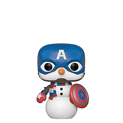 Funko Pop Bobble Vinyle Marvel: Holiday-Captain America Capt Figurine de Collection, 43335, Multicolore