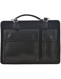 Chicca Tutto Moda CTM Borsa da lavoro, Portadocumenti, Organizer Uomo Donna in vera pelle made in Italy D7006-35x25x12 Cm