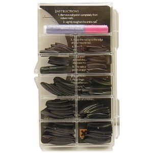 Pink Tease 100 Classic False Nails Black
