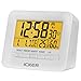 Produktbild iCKER Funkwecker, Wecker Digital Funkuhr, Reisewecker mit Thermo-Hygrometer, FR4 Leiterplatte, Batteriebetrieben, 80° LCD Display, Sanfte Hintergrundbeleuchuntung (5 Sekunden)