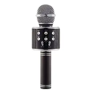 WorldCare Wireless Bluetooth Microphone Magic Karaoke Sing MIC Mobil Music Speaker Record Song for Android PC A3 Color Black192319 | Pack of 1