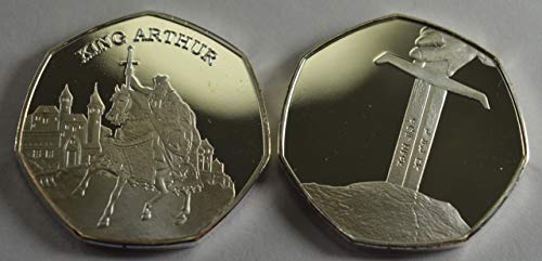 The Commemorative Coin Company - Moneta commemorativa King Arthur, Excalibur .999 Argento commemorativa la Spada nella Pietra, Album cameletto