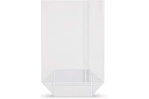 Elke-Plastic OPP Kreuzbodenbeutel 30mµ I 11,5x19cm I 50 Stück I Volumen 615ml Bodenbeutel transparent I Klarsichttüten I Gebäckbeutel I Kekstüten I Geschenktüten transparent I Zellophan Tüten