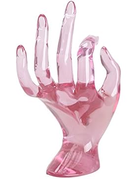 Dxlta Uhrenständer Handform Schmuck Anzeigen Halter Armband Ring Armbanduhren Halter Ständer (Rosa)