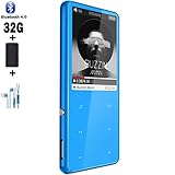 Sotefe 32Go Lecteur MP3 Bluetooth 2.5D Miroir Écran Tactile MP3/MP4 Player Baladeur Super Sonore Haut-Parleur Vidéo FM Radio Enregistrement E-Book Musique Jouer Plus 100H (Soutien Carte à 128G)