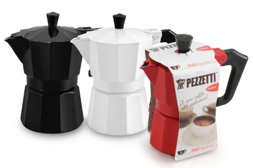 Pezzetti Herd Espresso Kaffeemaschine Moka Pot – 3.6 Cup – Schwarz/Weiß/Rot 6 Tassen rot Pezzetti Herd Espresso Kaffeemaschine Moka Pot – 3.6 Cup – Schwarz/Weiß/Rot 6 Tassen rot Bilder