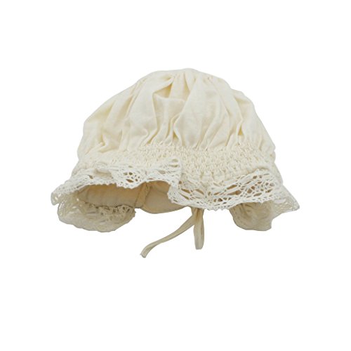 Entzückende Spitze Dekor Baby Sonne Mütze häkeln Baumwolle Mütze Sommer Outdoor-Hut (beige)