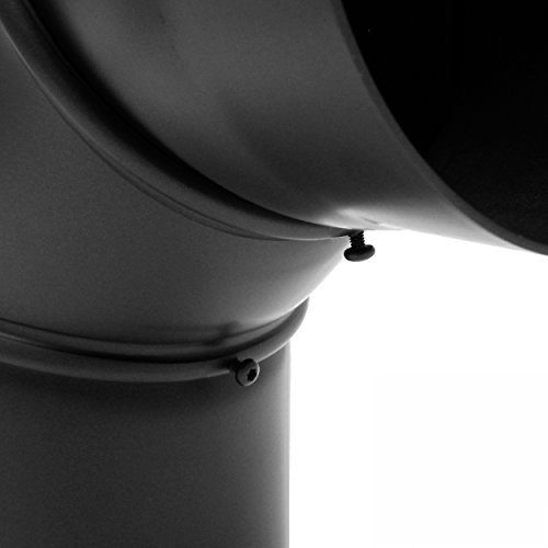 raik SH030-120-sw Rauchrohrbogen / Ofenrohr 120mm – 0°-90° schwarz - 7