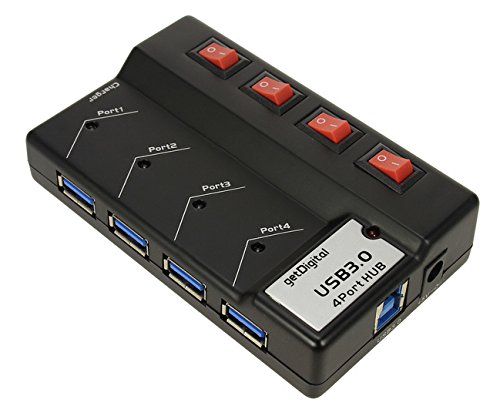 getDigital Ultimate Hub mit Stromversorgung (4-schaltbares Port, USB 3.0) schwarz - 6
