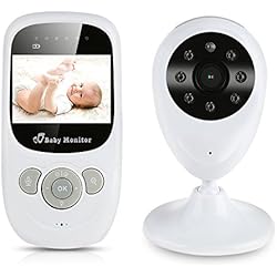 Moniteur Bébé, ZEEPIN Babyphone Caméra Numérique Sans Fil, Ecoute Bébé Baby Monitor avec Vision Nocturne Surveillance Vidéo Ecran LCD 2.4 Pouces