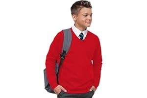 LISTERS SCHOOLWEAR Ages 3-16 Boys Girls Unisex School Jumper V Neck Fleece Sweatshirt Uniform Black Navy