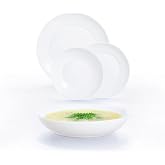 Luminarc Apy Opal Microwave Safe Stackable Refrigerator Tableware | White, round, glossy finish, stackable, made in France, m