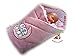 BEAUTIFUL VELOUR NEWBORN Baby Swaddle Wrap, Blanket, Snuggle, Sleeping Bag (Pink)