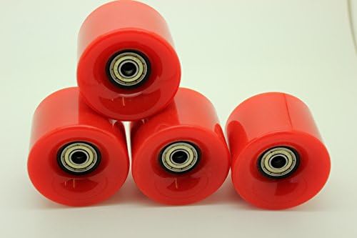 BN Retro Mini Cruiser Skateboard's Wheels - Comes with Free Bearings 59mm/78a (RED)