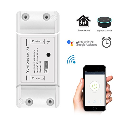 Preisvergleich Produktbild Sunsbell Intelligentes drahtloses Fernbedienungsschaltermodul für Heimwerker, kompatibel mit Alexa / Google Voice Control