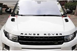 YIWANG Gloss Black Dummy Hood Vent Slat Air Wing Trim Cover For Discovery Sport,RangeRover EVOQUE 2011 2012 2013 2014 2015 2016 2017 2018 2019