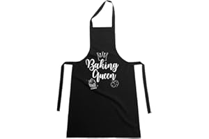 Schürze - Baking Queen - Für Oma & Mama als Geburtstagsgeschenk -Kitchen Aprons for Cooking Baking - Schürze zum Backen und Kochen für die Küche - Mama Geburtstag Muttertag Kochschürze