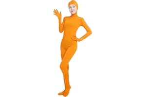 Lifup Unisex Ganzkörperanzug mit Füßen Catsuit Gesicht Offene Unitard Anzug Suit Kostüm
