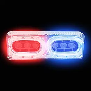 A4S AUTOMOTIVE & ACCESSORIES Police Light/Flasher Light/car bike light -Red & Blue for Hyundai i20 Active and LED Flash Strobe Emergency Warning Light for Bikes, Motorcycle