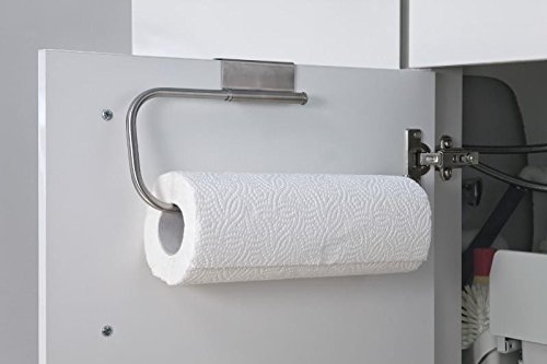 Küchenrollenhalter Küchenrollen-Türhänger Papierrollenhalter für Schranktüren oder Schubladen, Montage ohne Bohren und Schrauben, Edelstahl - 4