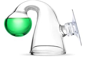 Yerleomit CO2 Dauertest Aquarium Drop Checker Test Aquarium CO2 Monitor Aquarium Glas Kapazität Messgerät Aquarium mit Saugnapf für Bepflanztes Aquarium