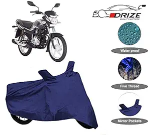 DRIZE Finest Bajaj Platina Bike Cover Waterproof with Ultra Surface Body Protection (Navy Look)