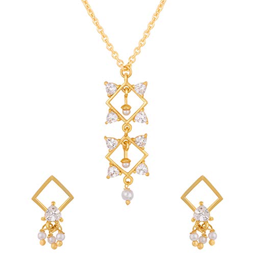 Voylla Starry Nights Moon Stream Pendant Sets Jewelry Gift for Her, Girl, Women, Mother, Sister, Girlfriend, Party Wear, Daily Wear