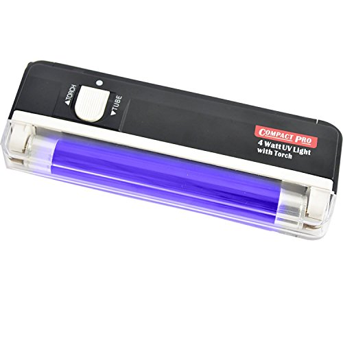 Compact Pro UV-Schwarzlicht-Taschenlampe, Schwarz 1er-Pack schwarz