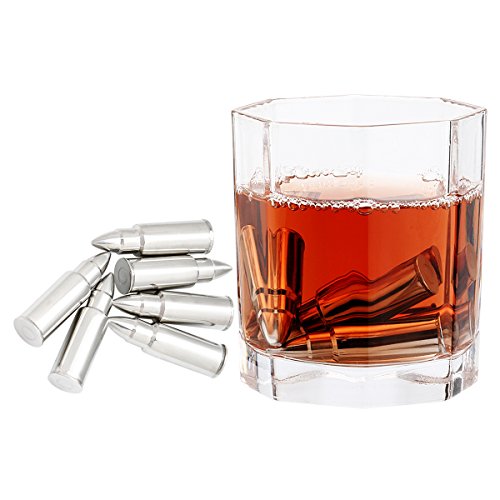 Grenhaven 6er SET Whisky-Steine Edelstahl Whisky Stones „on the Rocks“ Eiswürfel Kühlsteine - 4