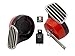 Produktbild RED Black Twin TRUMPET SNAIL High/Low Tone 12v Volt Electromagnetic Loud Dual Replacement HORNS (Quantity 2) Compact Complete Universal Kit with Brackets Relay Hardware for Car Bike Motorcycle Truck for BMW 1 3 5 6 7 8 Series M3 M5 M6 303 315 318 320 i 321 325 326 327 328 329 335 340 501 502 503 525 527 535 507 600 700 720 725 735 755 1500 1600 1800 2000 2002 2500 2800 3.0S 3.0Si 3.3Li Csi Honda Acura Civic Fit Prelude Integra RSX Accord LX DX EX Si RSX GSR TSX CL TL GSR LS EK9 EK EG Type-R S JD