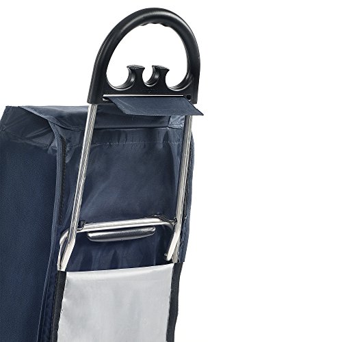Einkaufstrolley ETY in blau – Klappbarer Trolley nur 1,5kg – Shopper mit leisen Rädern & großem Kühlfach – Einkaufsroller mit 50L bis 30kg belastbar - 5
